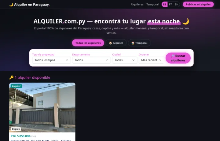 Captura de Alquiler en Paraguay