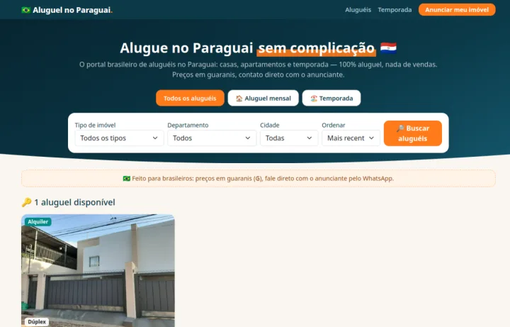 Captura de Aluguel no Paraguai