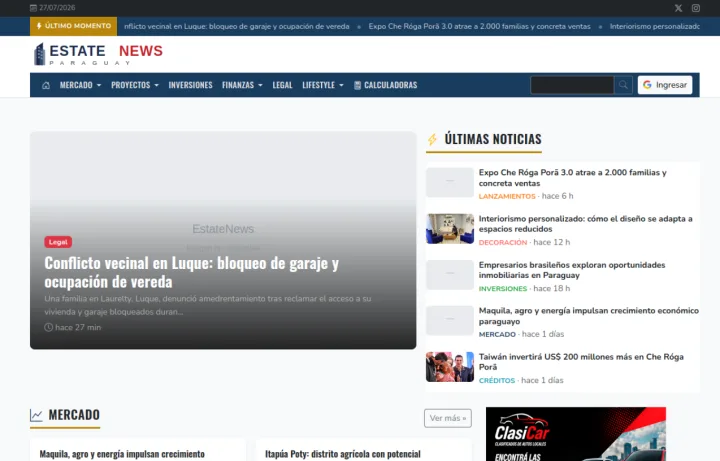 Captura de EstateNews Paraguay