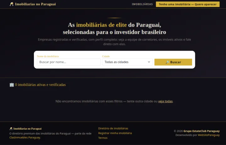 Captura de Imobiliarias no Paraguai